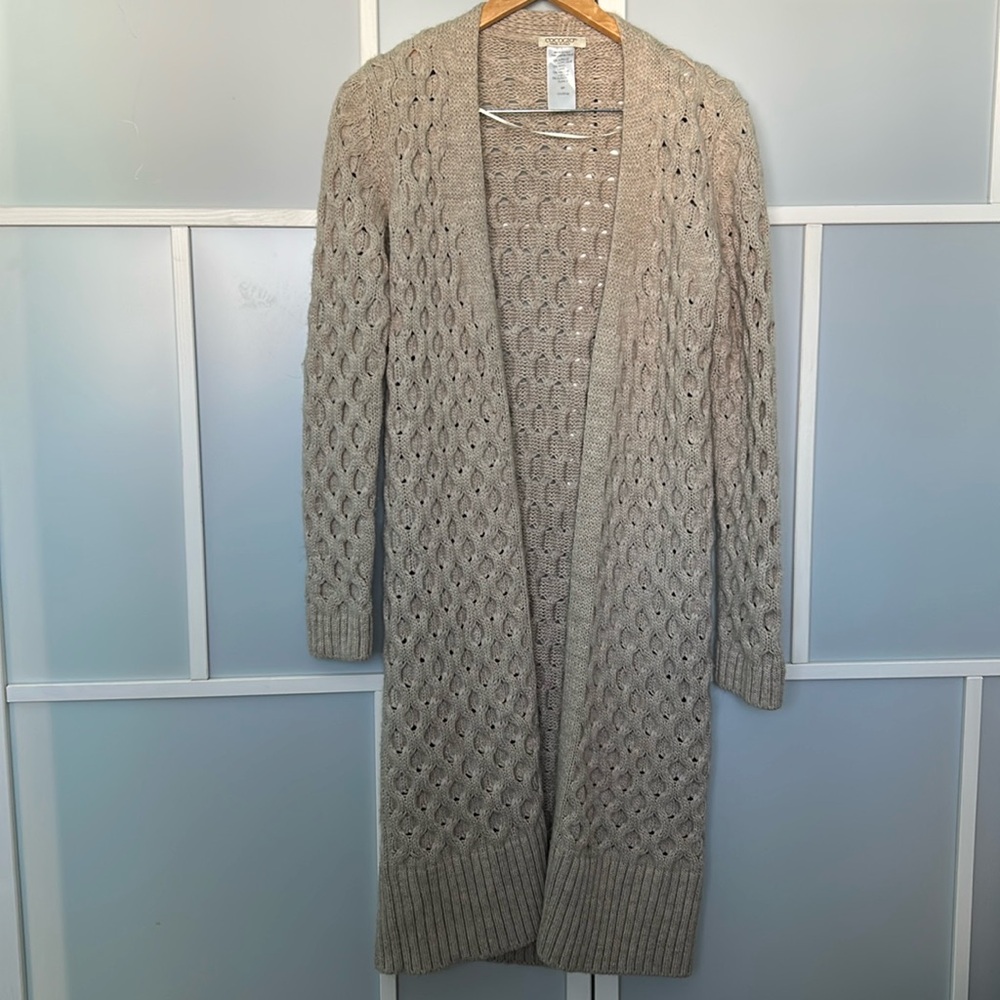 Long open cardigan